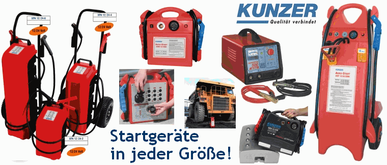 Kunzer Akku-Start f�r Ger�te bis 1000 PS !