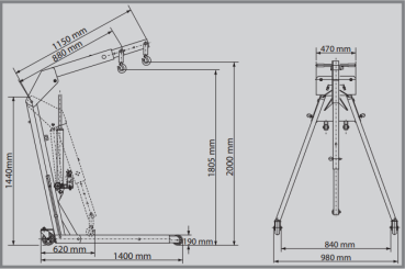 Preview: Kunzer Werkstattkran WK5011